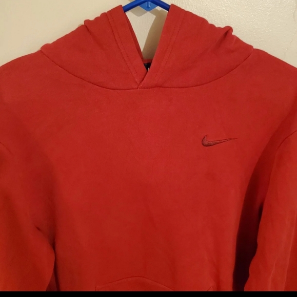 Vintage 80s 90s y2k mens Nike Hoodie red M - Picture 2 of 7